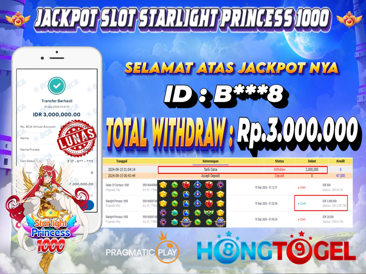 JACKPOT SLOT STARLIGHT PRINCESS 1000