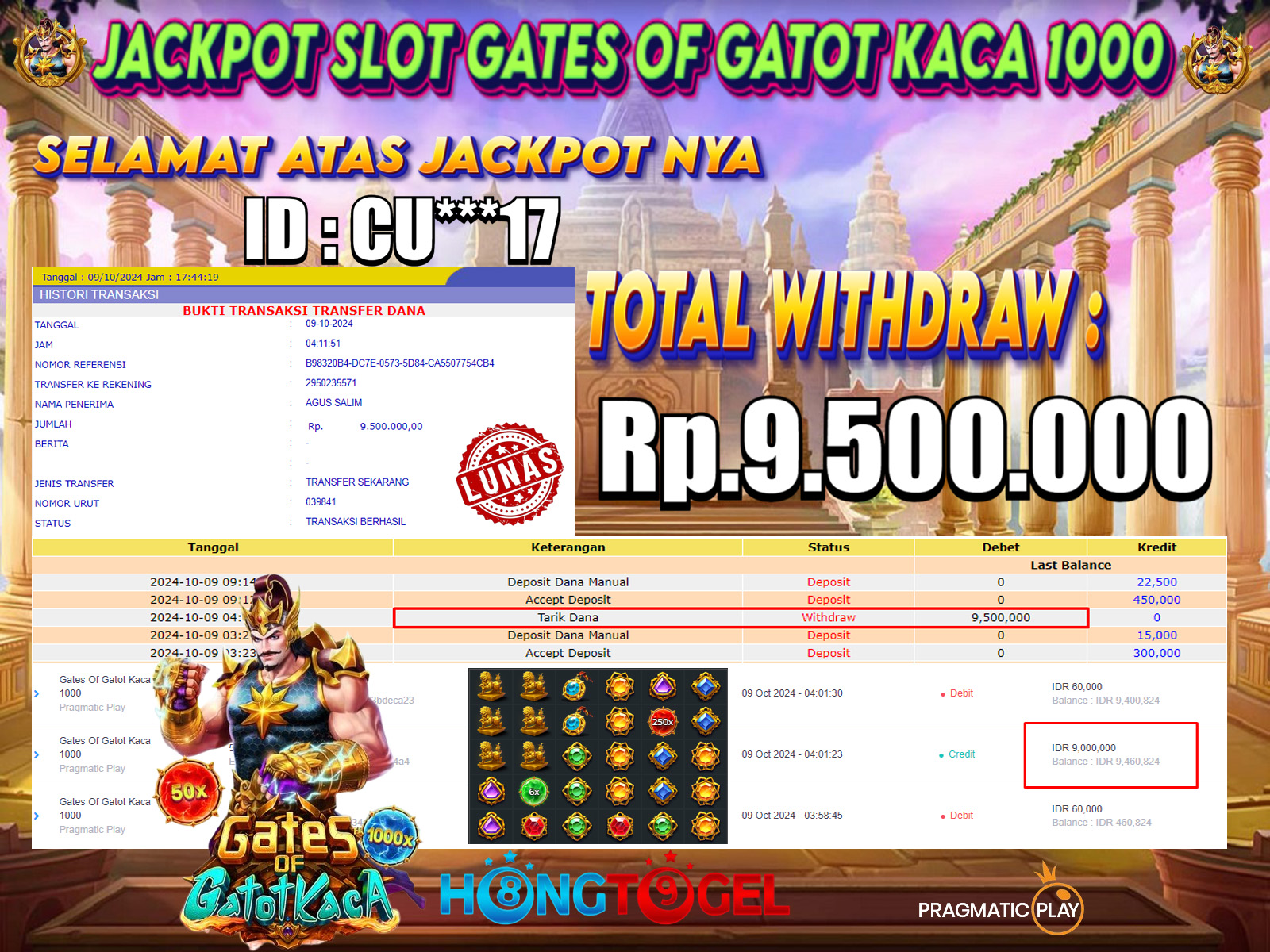 JACKPOT SLOT GATES OF GATOT KACA 1000