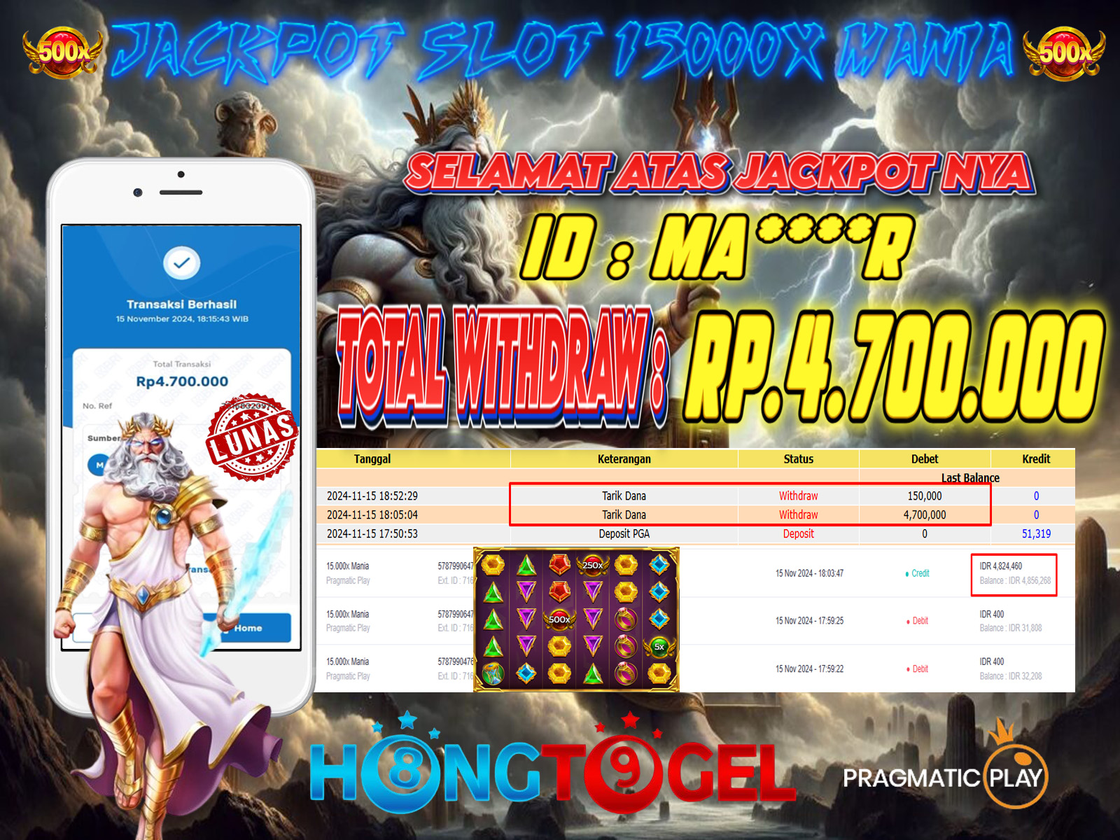 JACKPOT SLOT 15000X MANIA