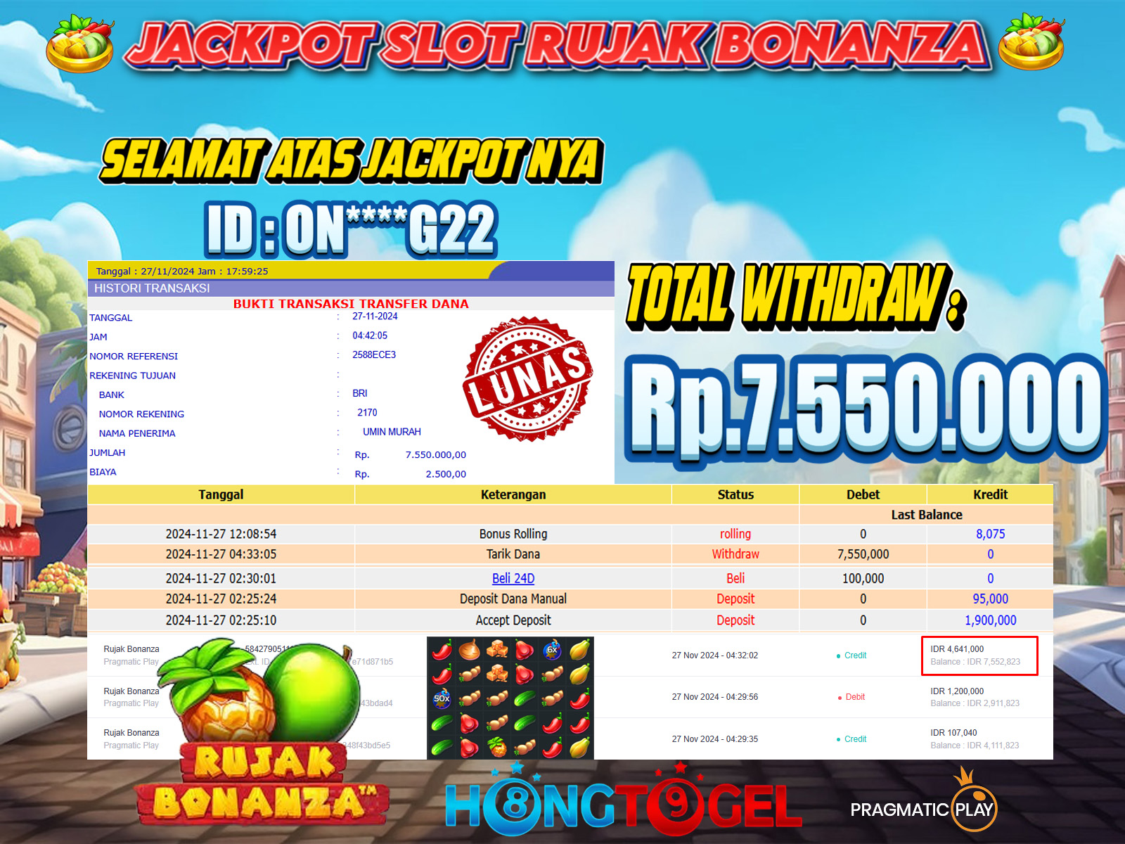 JACKPOT SLOT RUJAK BONANZA