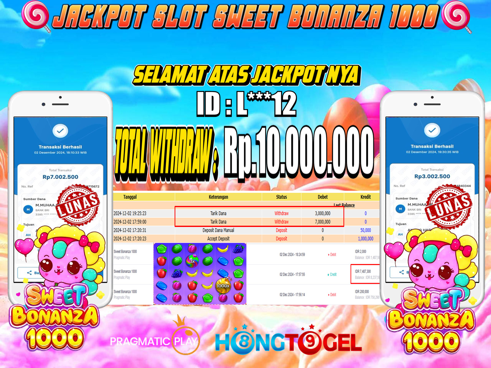 JACKPOT SLOT SWEET BONANZA 1000