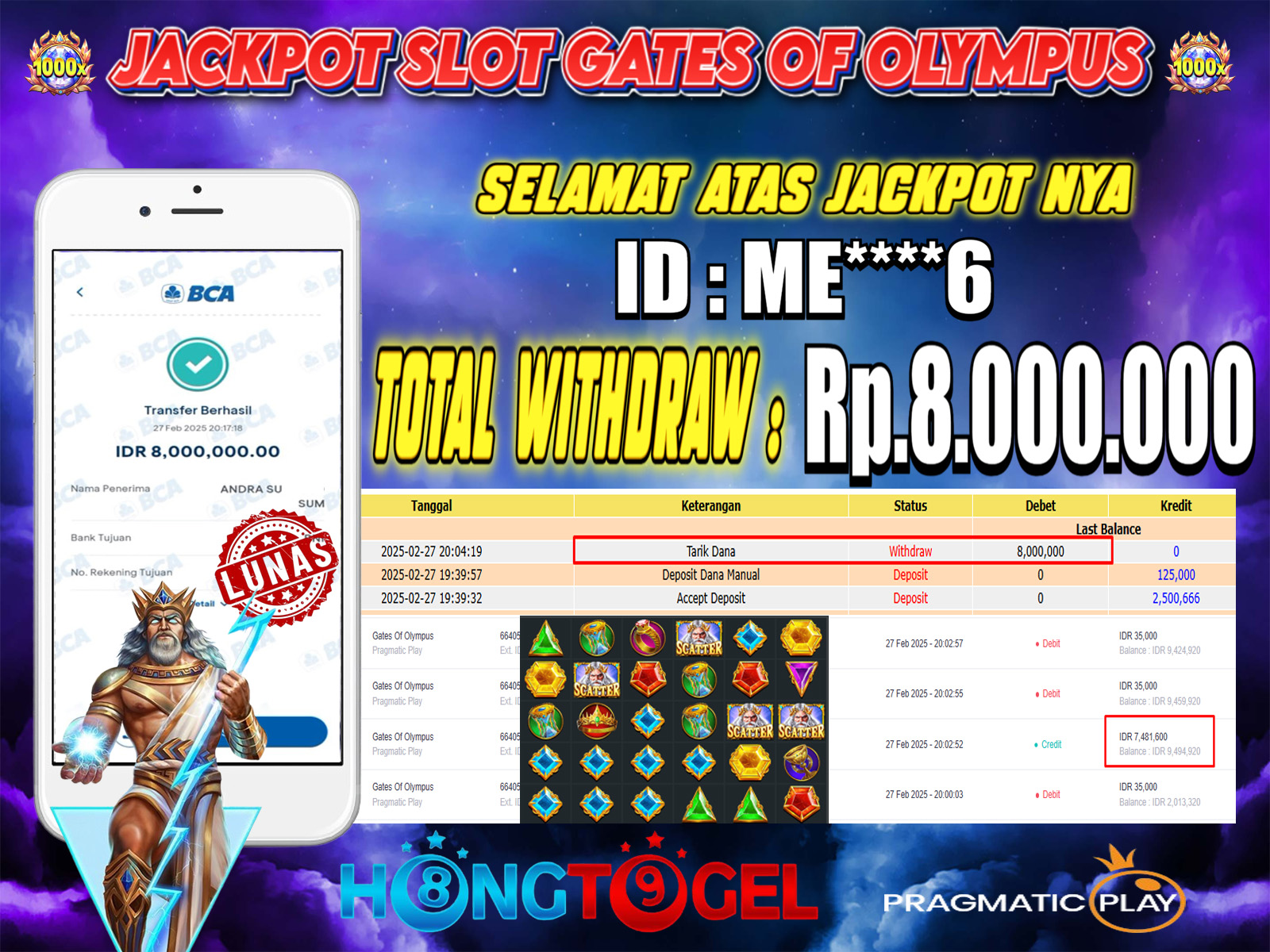 JACKPOT SLOT GATES OF OLYMPUS