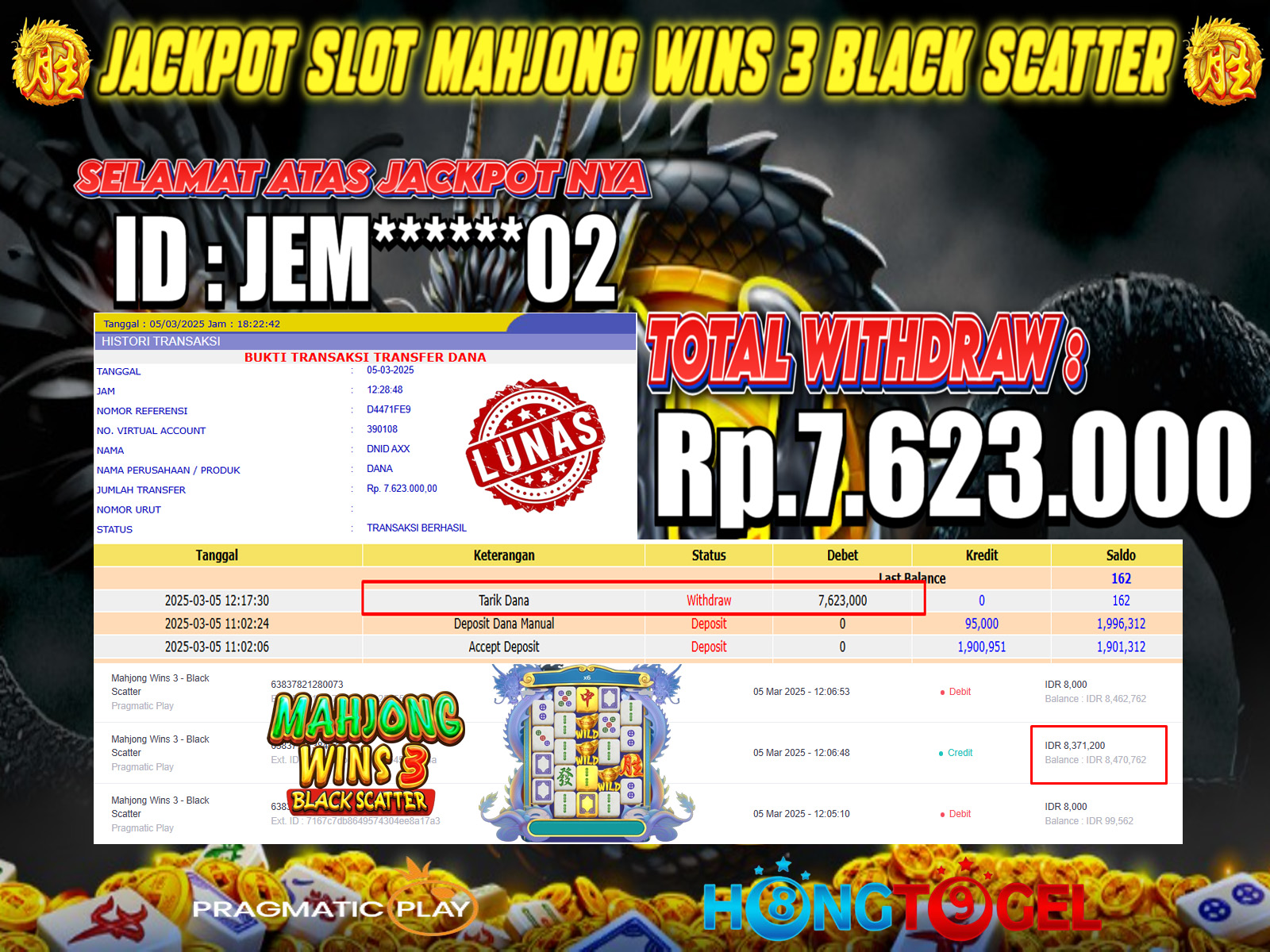 JACKPOT SLOT MAHJONG WINS 3 BLACK SCATTER