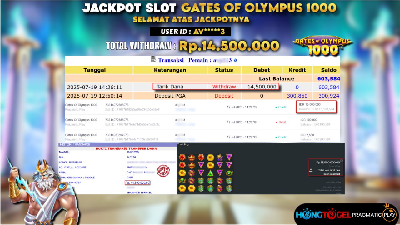 JACKPOT SLOT GATES OF OLYMPUS 1000