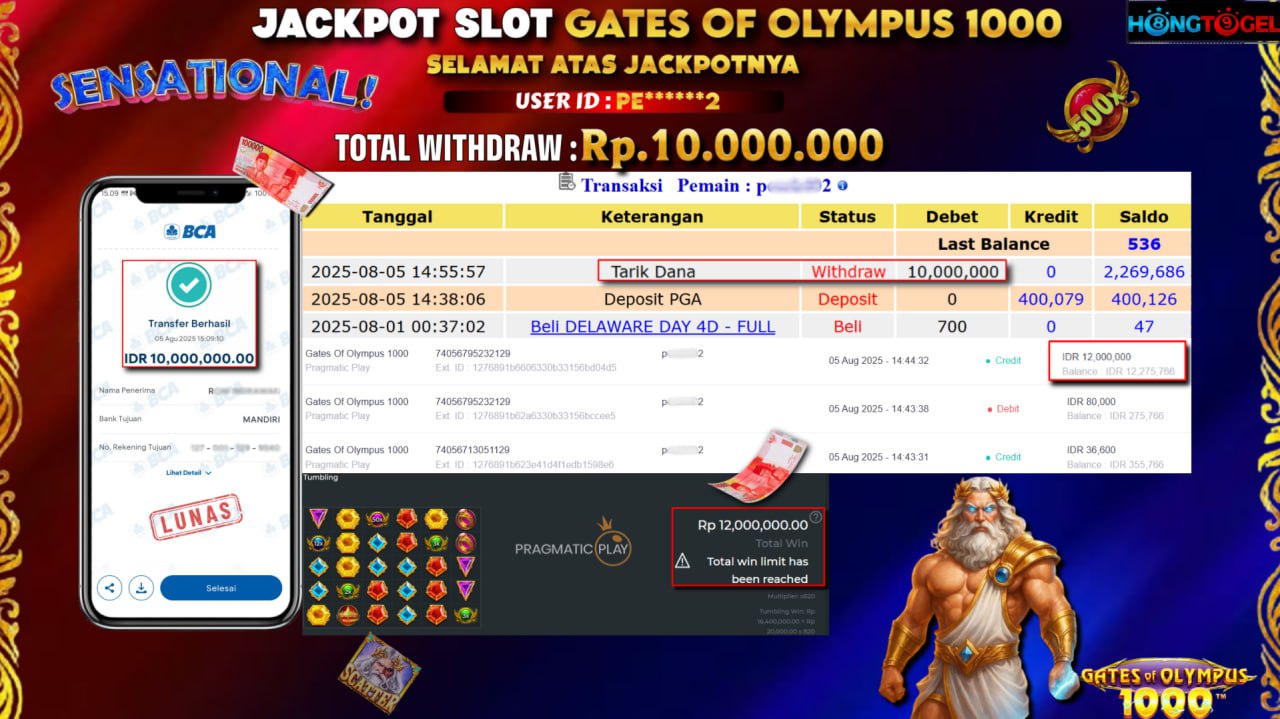 JACKPOT SLOT GATES OF OLYMPUS 1000