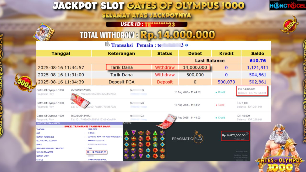 JACKPOT SLOT GATES OF OLYMPUS 1000