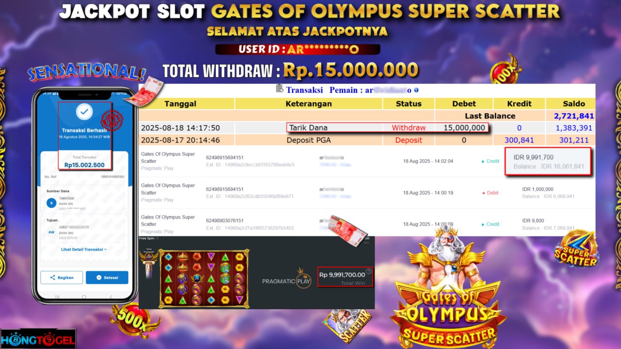JACKPOT SLOT GATES OF OLYMPUS SUPER SCATTER