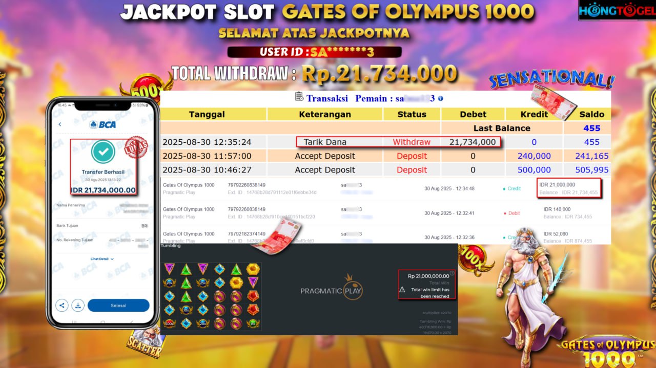 JACKPOT SLOT GATES OF OLYMPUS 1000