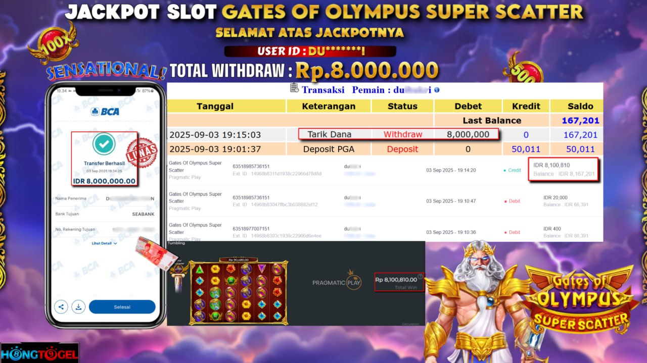JACKPOT SLOT GATES OF OLYMPUS SUPER SCATTER
