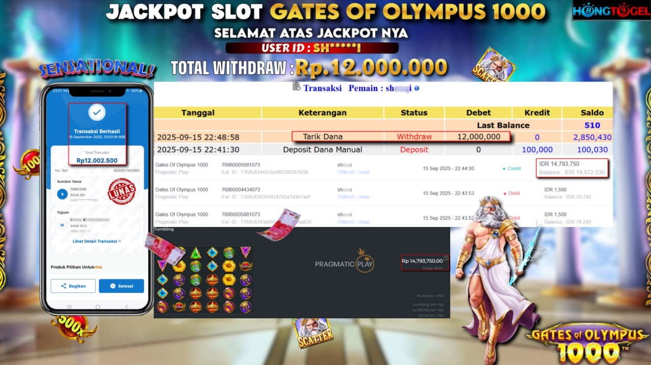 JACKPOT SLOT GATES OF OLYMPUS 1000