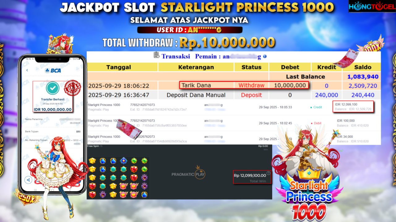 JACKPOT SLOT STARLIGHT PRINCESS 1000