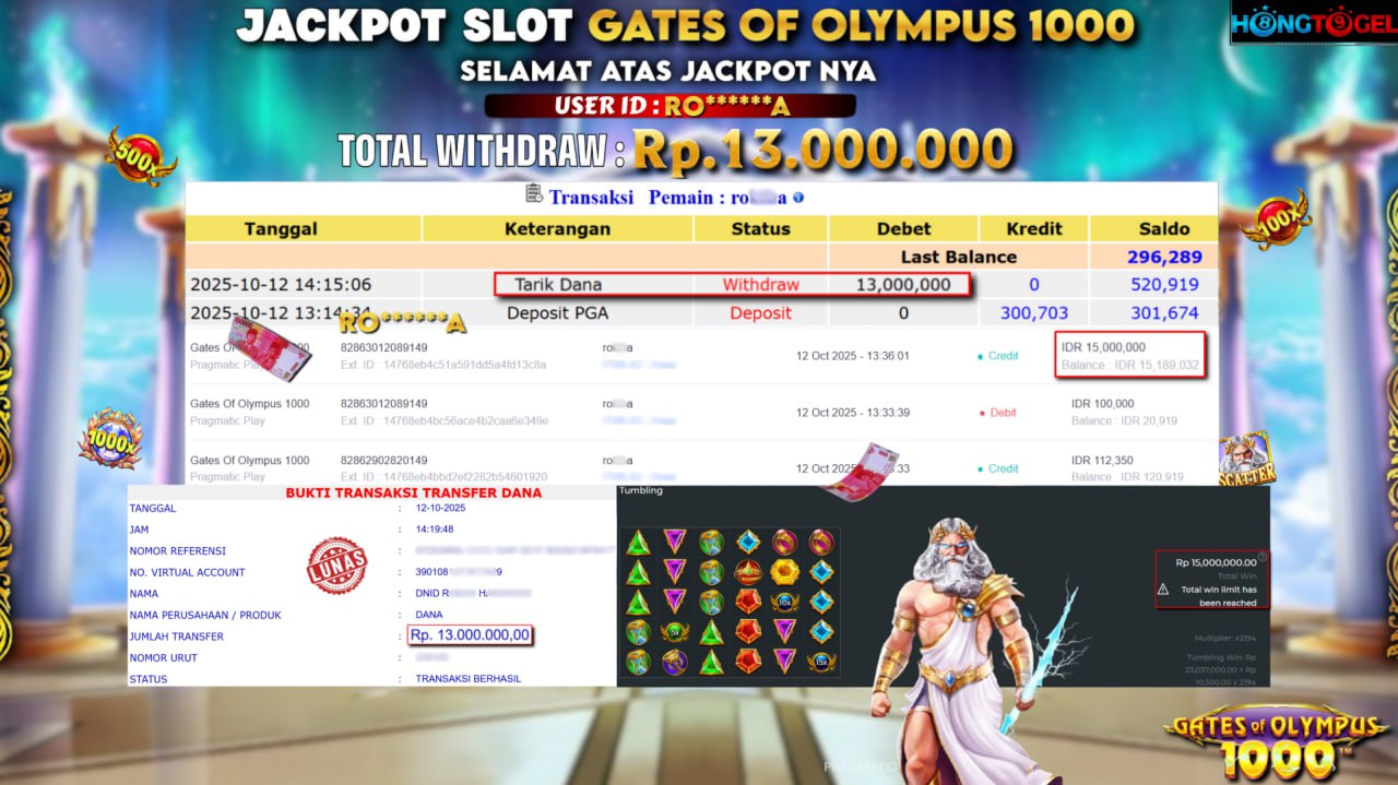 JACKPOT SLOT GATES OF OLYMPUS 1000