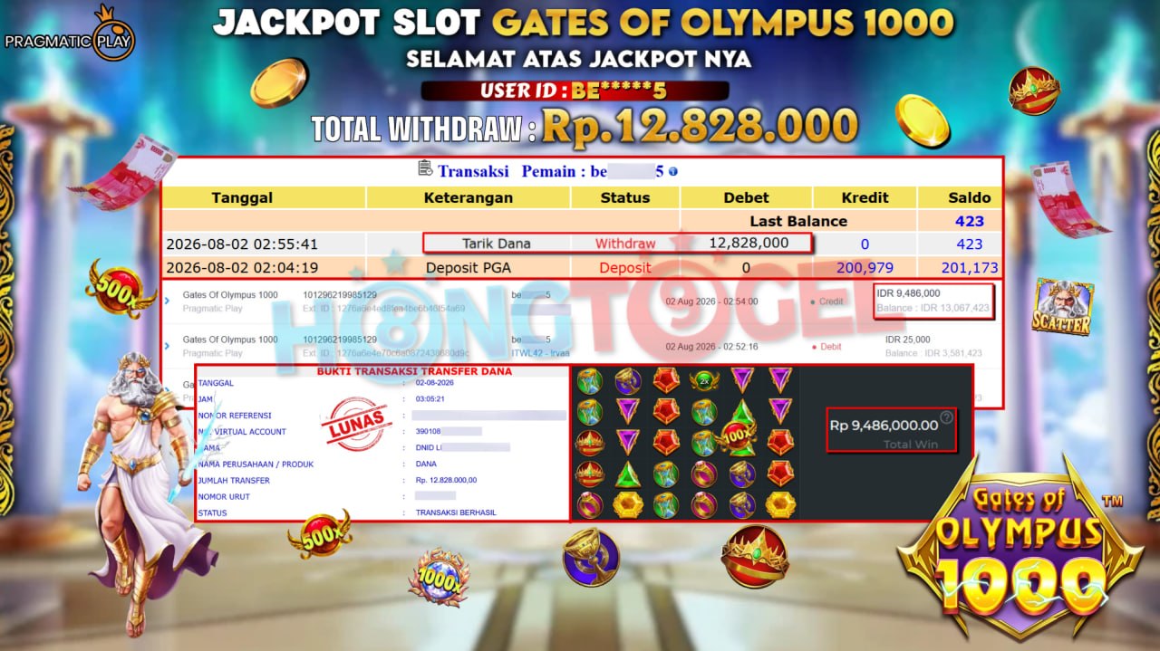 JACKPOT SLOT GATES OF OLYMPUS 1000